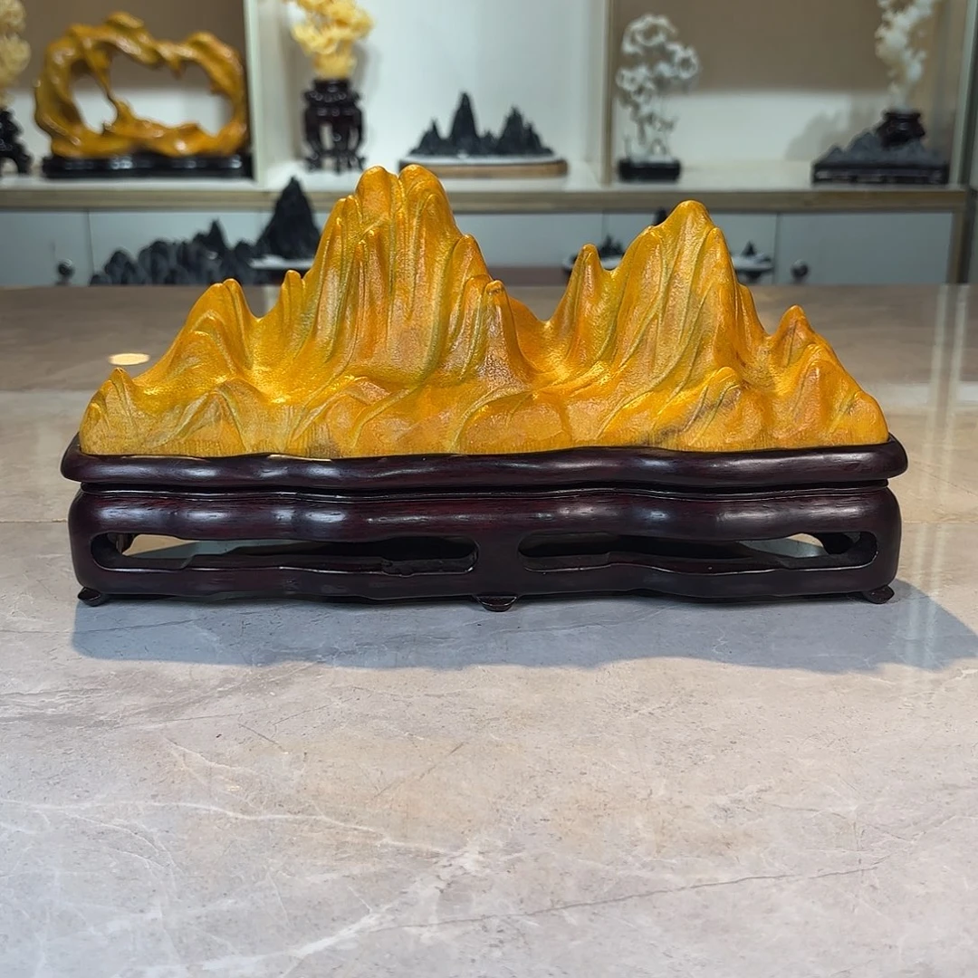 三***月石材灵璧石手工雕刻奇石摆件