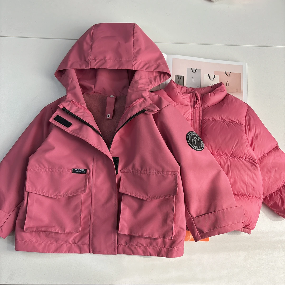 【三合一冲锋羽绒服  】婴儿童羽绒服男女宝宝秋冬装KK