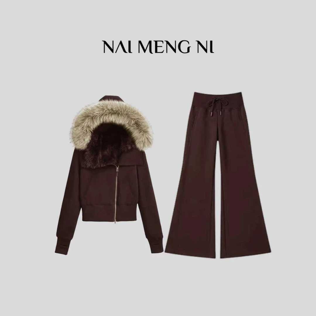 二姐定制 时尚设计师西裤垂感高腰长裤直筒裤时尚套装26n66830