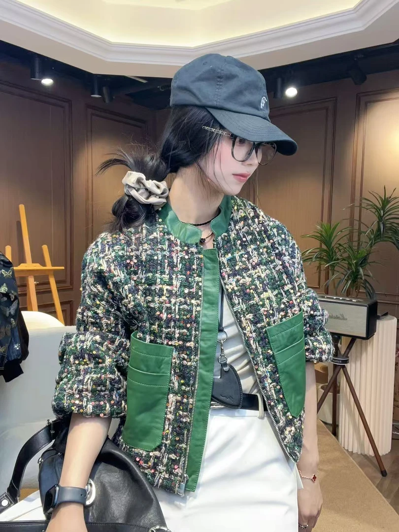 【千艺-Studio】“秋日多巴胺”秋装海宁秋冬款短款网红设计夹克外套