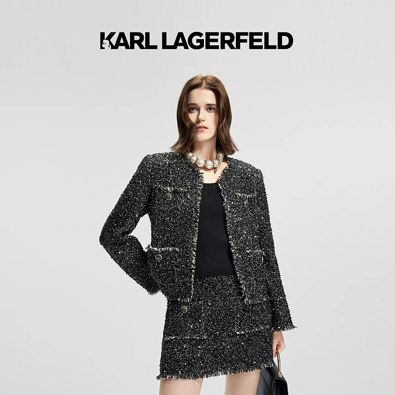 Z029【赵老板专属】KARLLAGERFELD春季新款花呢外套M21E1516