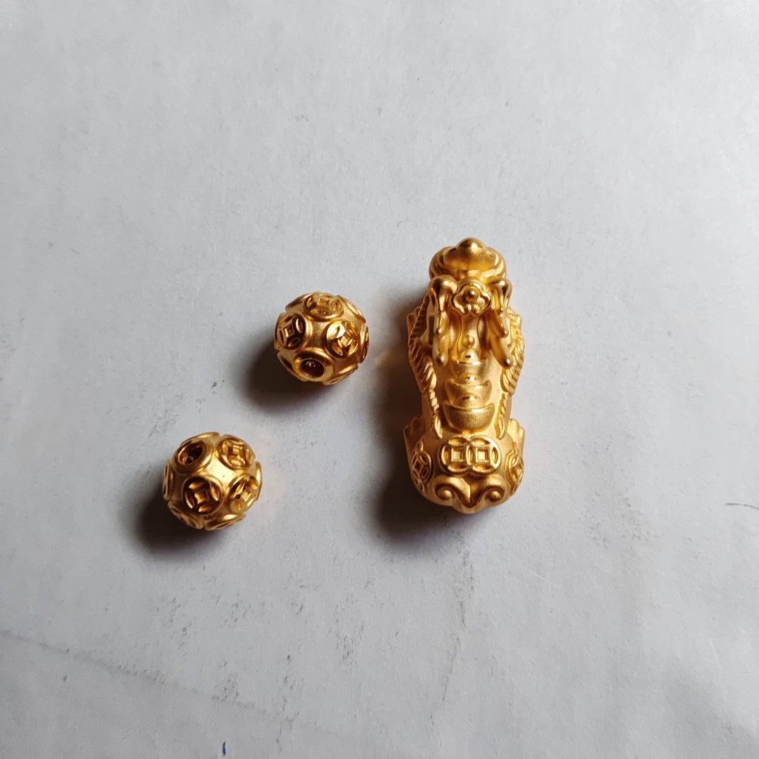 金元宝足金999貔貅珠子首饰
