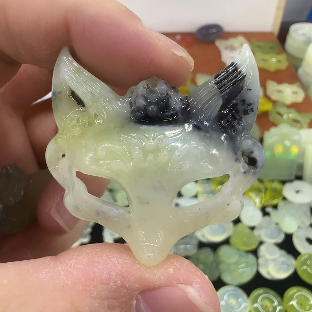 蛇纹石玉合金颈饰