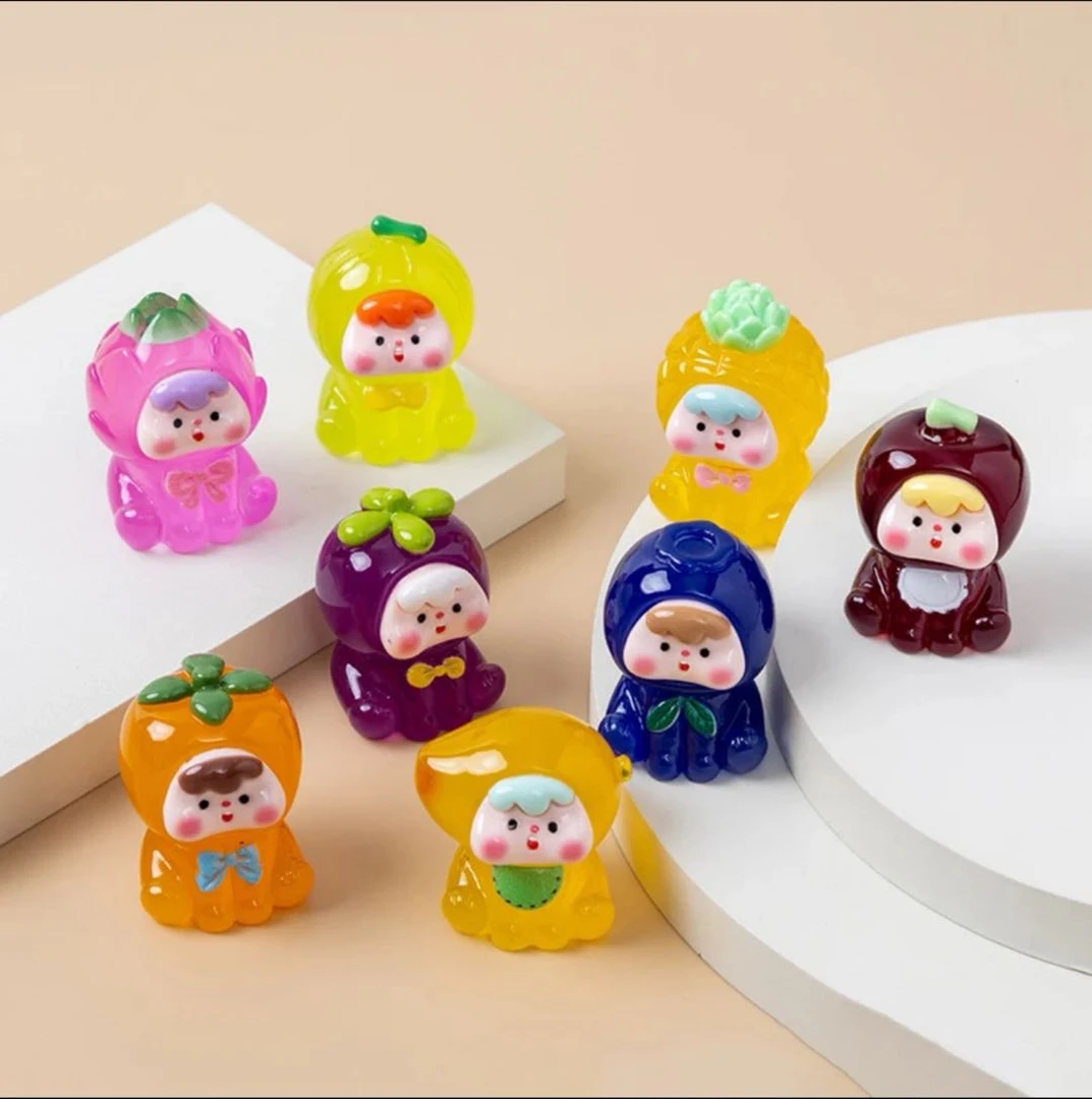 水果崽崽 卡通可爱萌粒车载家居摆件钥匙扣配件手工个性学生彩色