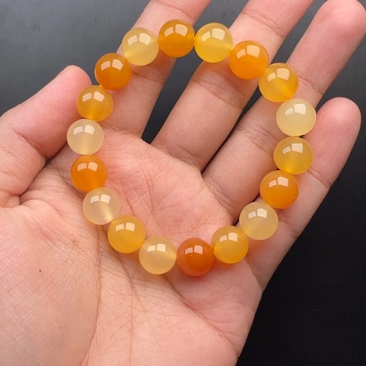 石英质玉（黄龙玉）未镶嵌手串