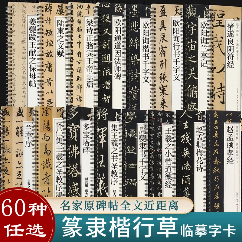碑帖书法临摹字卡赵孟頫颜真卿王羲之文徵明邓石如米芾篆隶楷行草