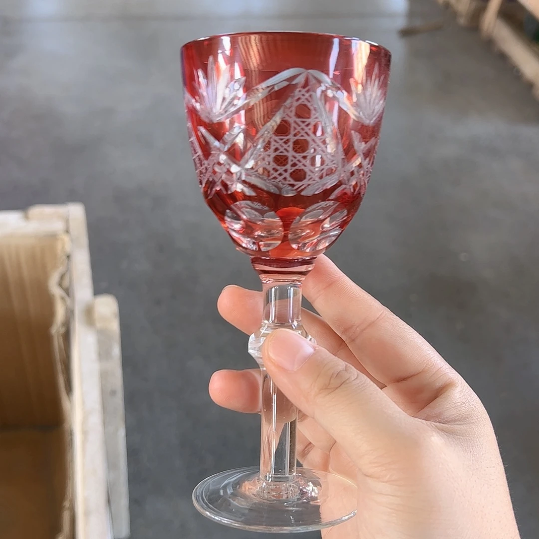 水晶玻璃平底款微瑕一个