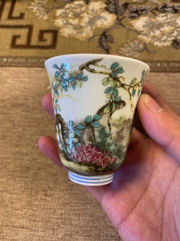 景德镇陶瓷粉彩釉上彩生肖茶杯闻香杯主人杯