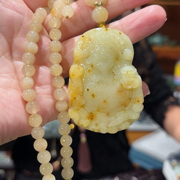 未镶嵌岫玉毛衣链