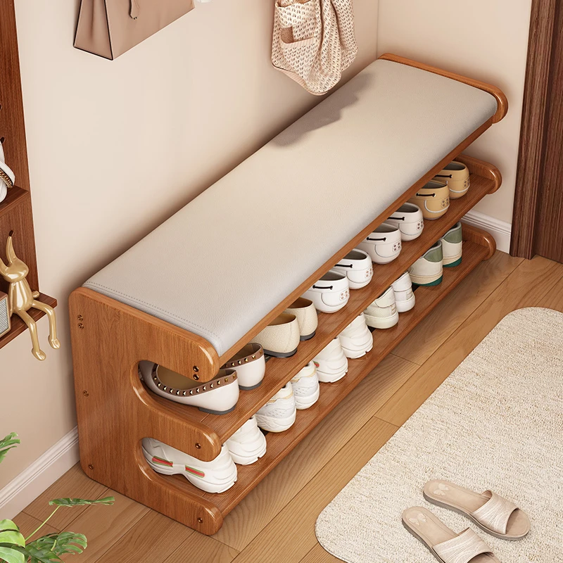 换鞋凳门口家用入户门轻奢高级感可坐鞋柜进门玄关软包垫一体鞋架