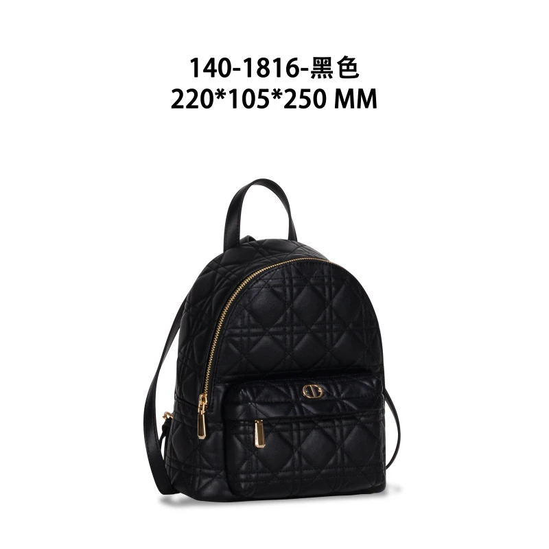 【艳姐甄选】GQ-1816-黑色 时尚潮流纯色双肩包