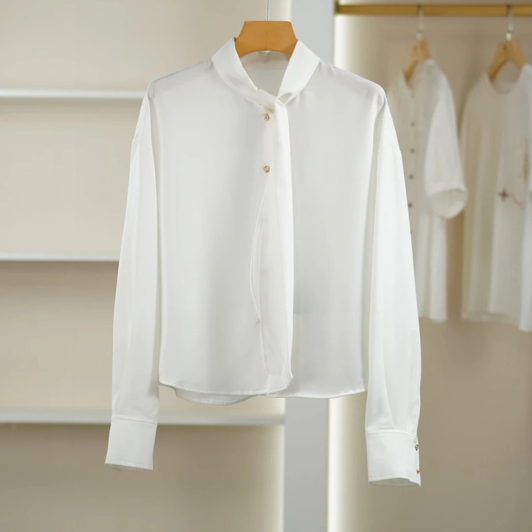 【麦迪尚品01】5060141 春季简约时尚百搭上衣衬衫品牌撤柜女装