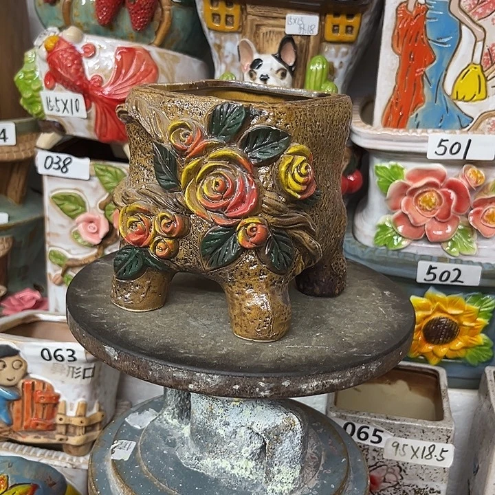 粗陶材质多肉花盆