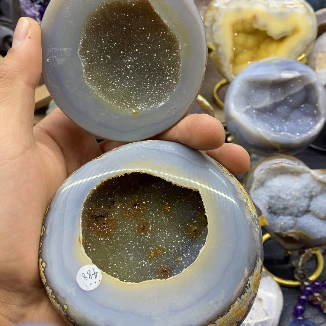 玛瑙/玉髓聚宝盆未镶嵌*️****