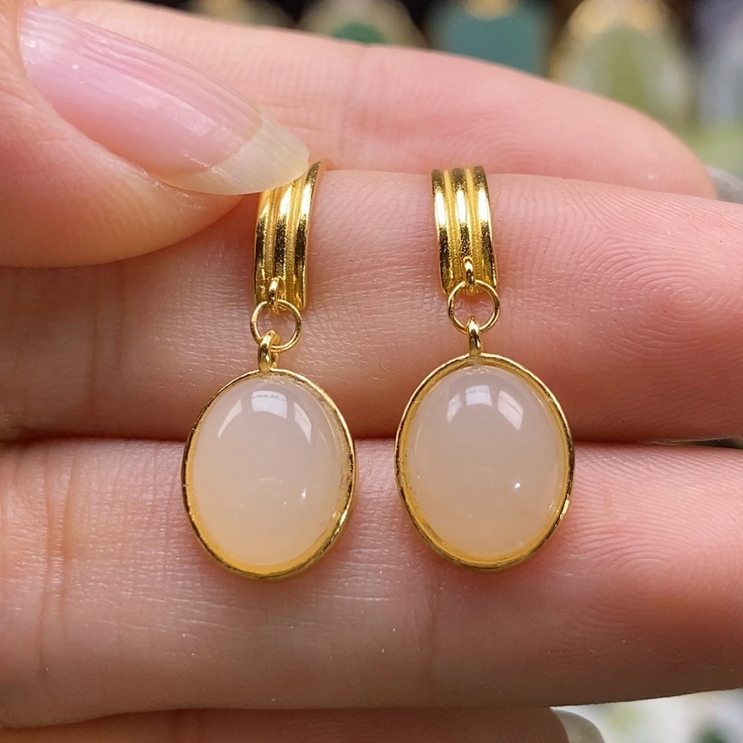 和田玉银S925镶嵌颈饰