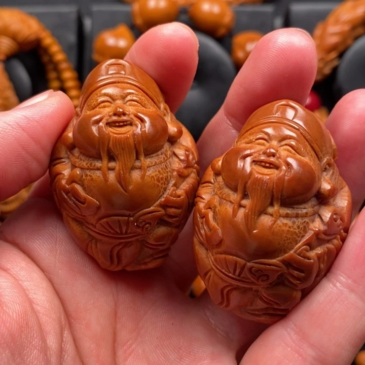 手串橄榄核财神手球