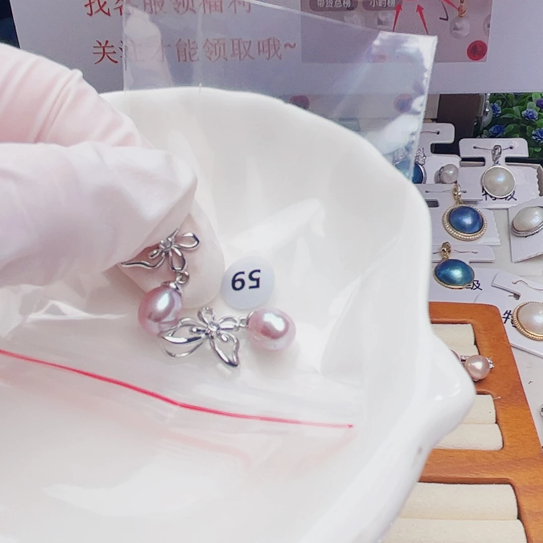 未镶嵌淡水珍珠耳饰