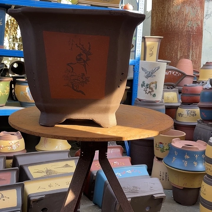 31红切角四方花盆紫砂花盆紫砂