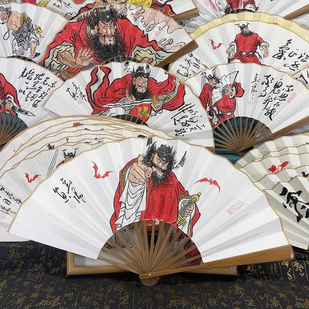 国画叶***生手绘折扇一把