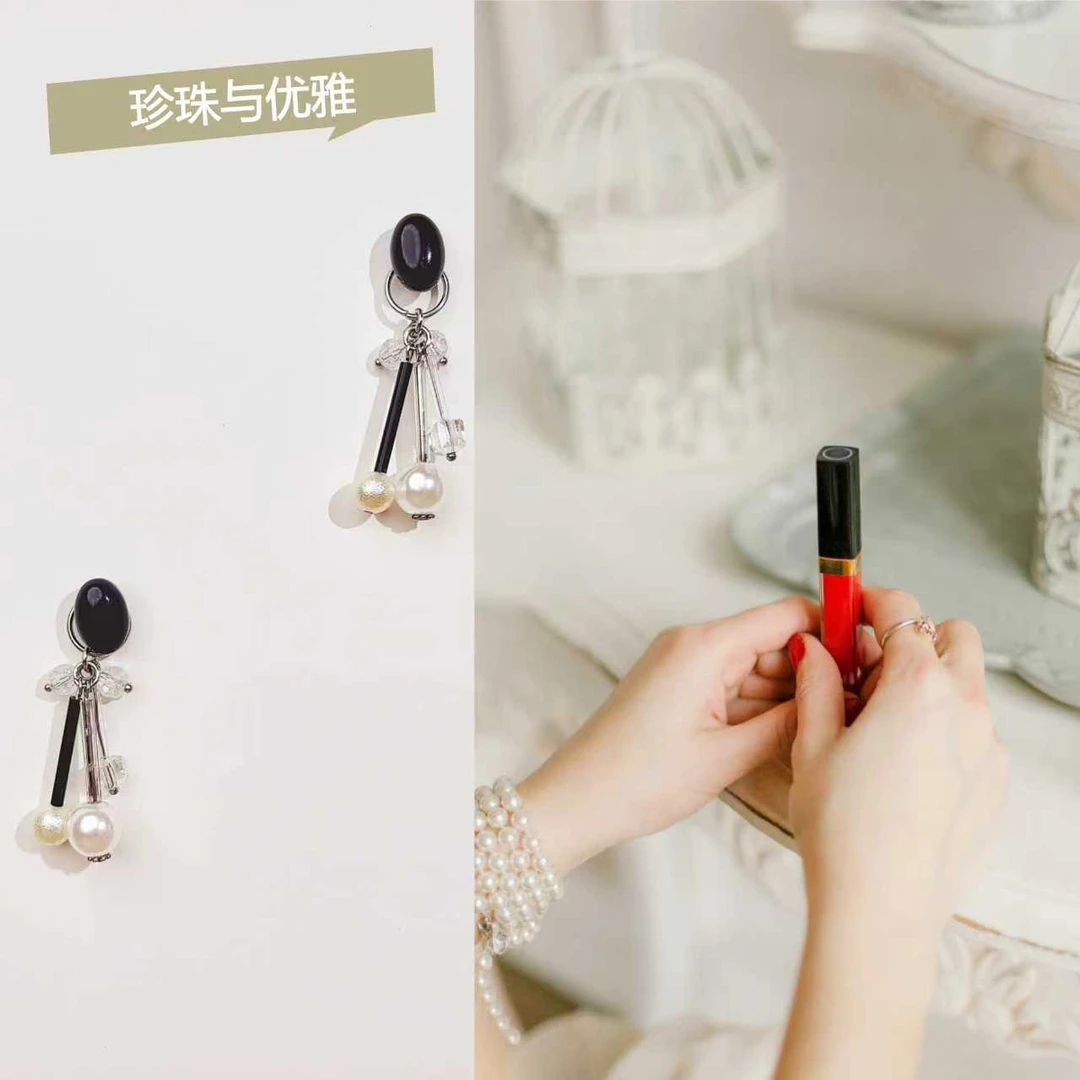 合金亚克力耳饰 日系设计感层次感珠珠吊坠耳环时尚气质轻奢质感