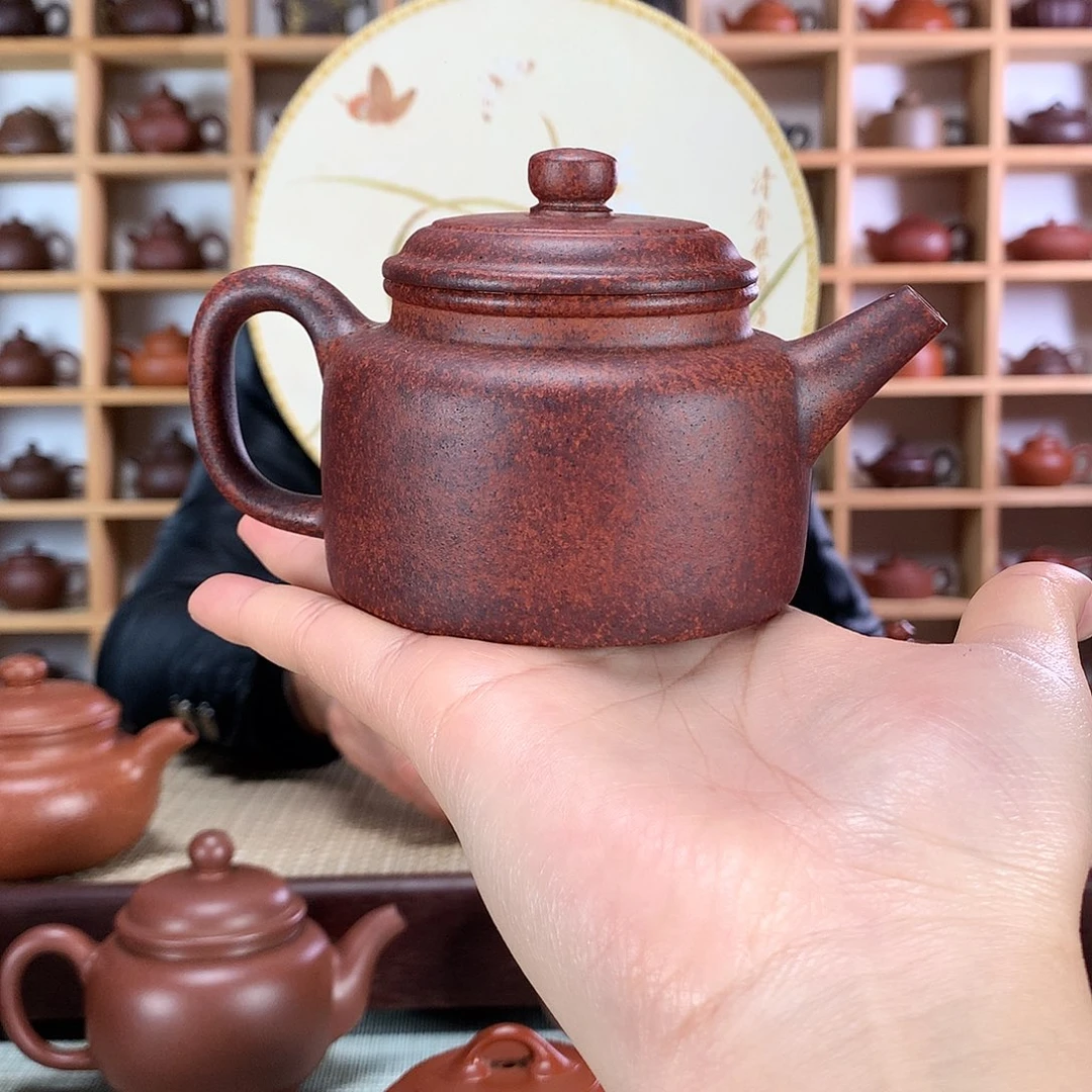紫砂柴烧德钟紫砂壶手工制作1