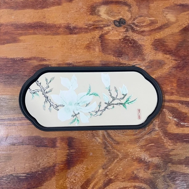 玉兰花吸水创意茶盘家用便携式干泡盘