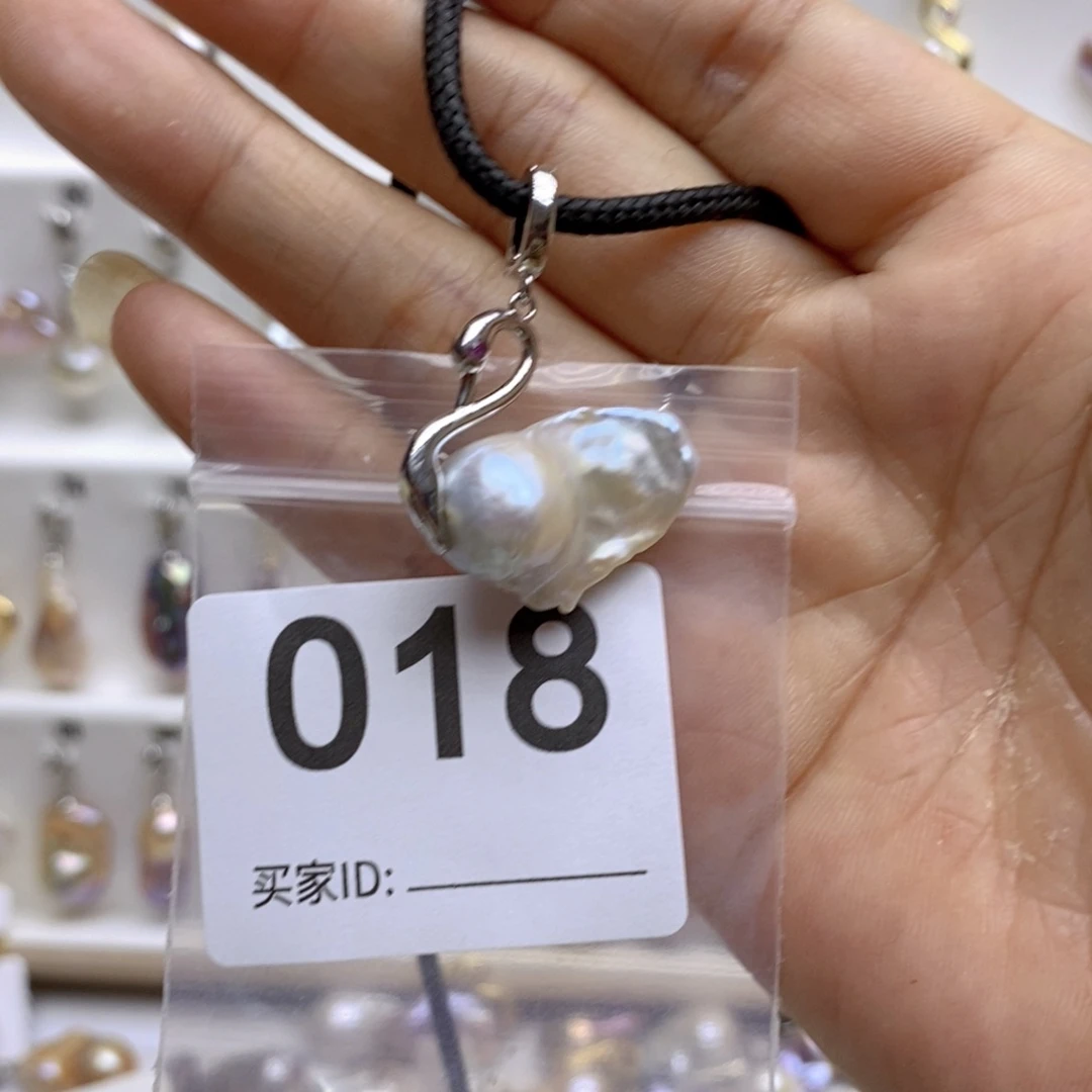 淡水珍珠颈饰银S925镶嵌18