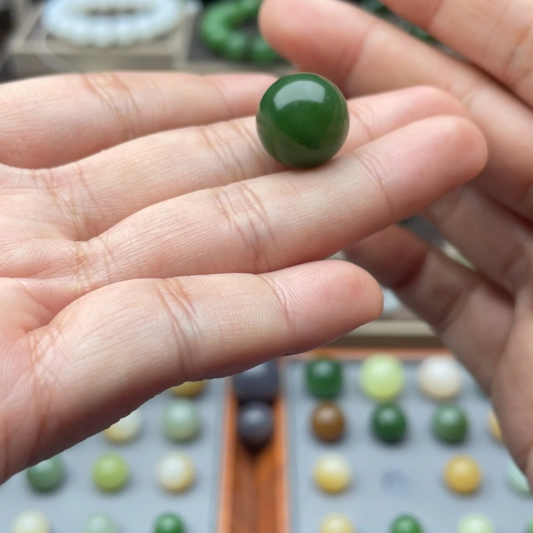 和田玉未镶嵌手链14碧玉