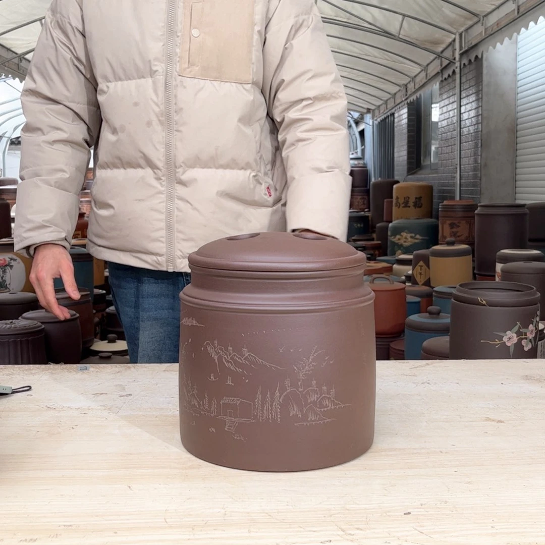 紫砂茶叶罐8 饼茶叶罐