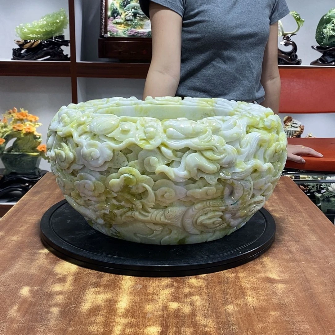 飞***）玉山水摆件 玄关摆件