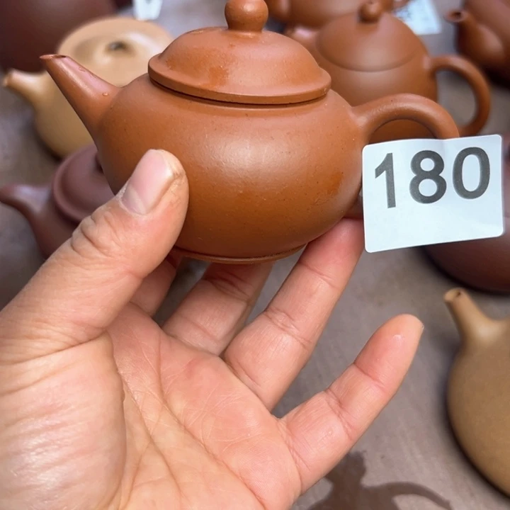 紫砂茶壶养**的小红泥半手工120cc瑕疵
