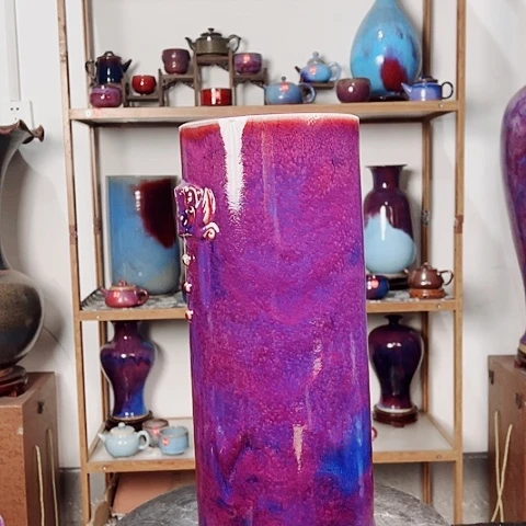 杯原矿釉手工制作钧瓷