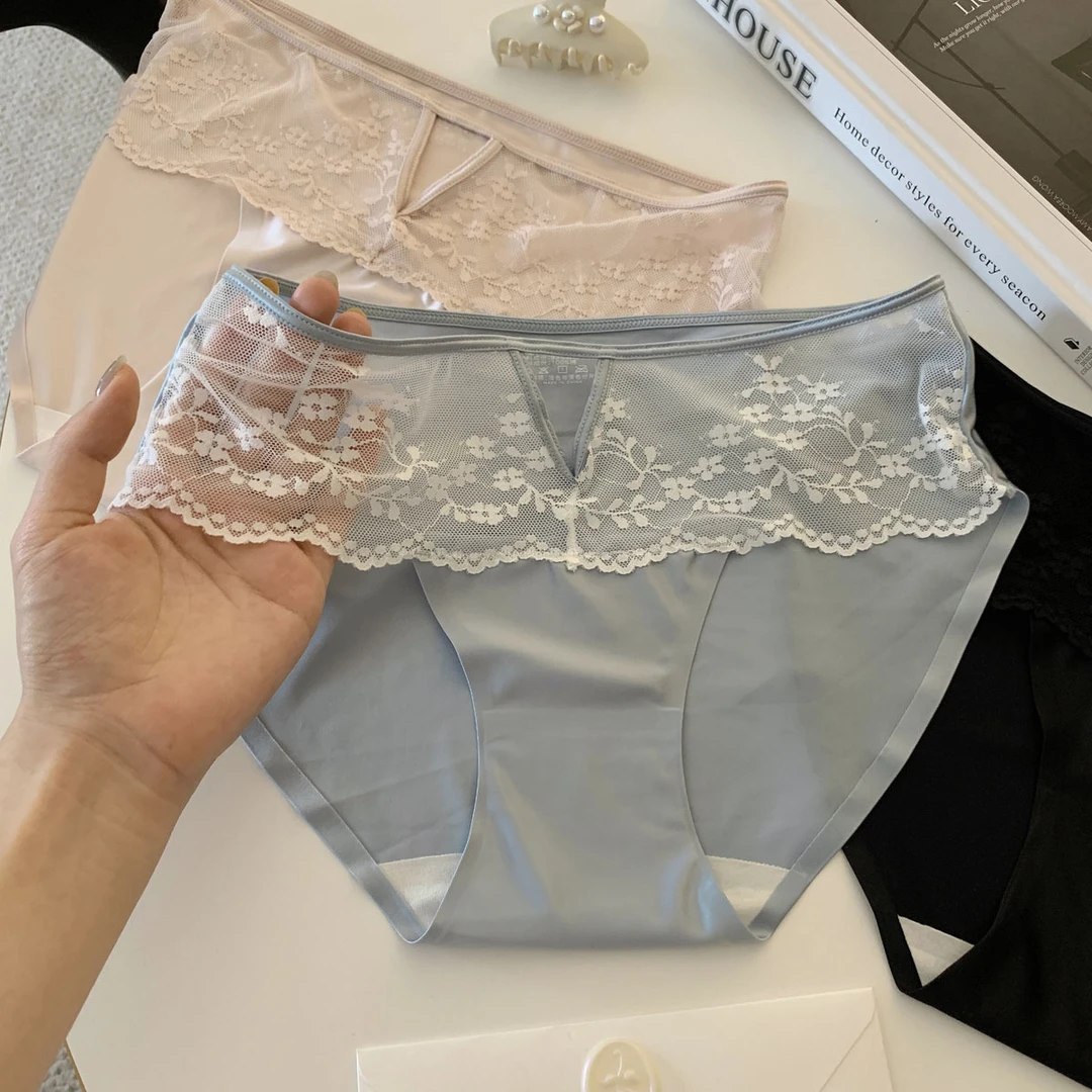 CornerWarm浪漫高奢高级重工法式纯欲性感蕾丝内裤女士镂空网纱