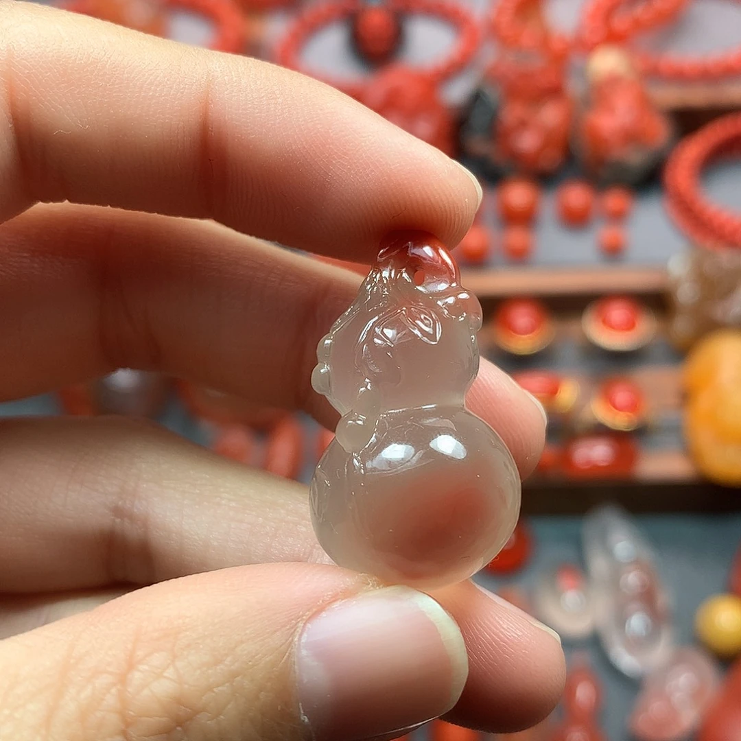 南红玛瑙1未镶嵌冰飘葫芦