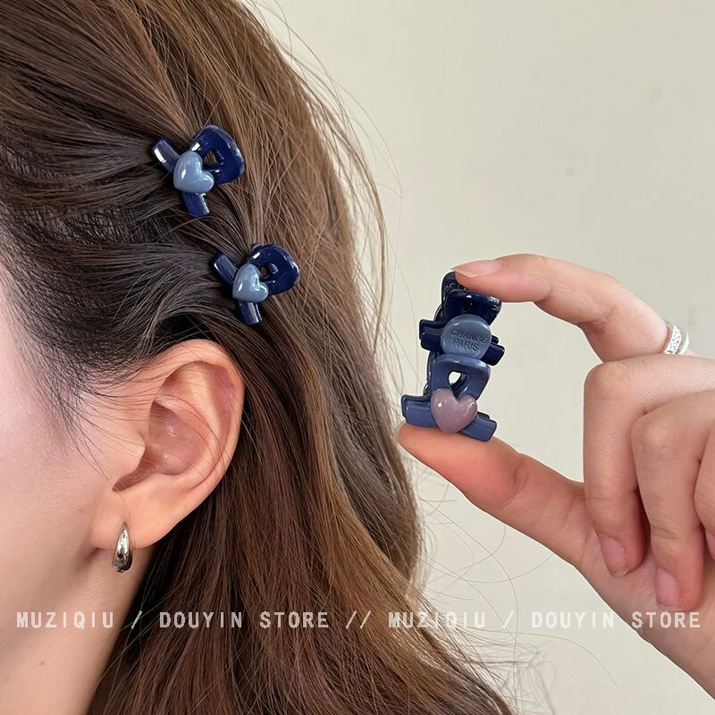 木子秋敲可爱爱心字母刘海小抓夹高级感气质时尚甜美搭公主头发饰