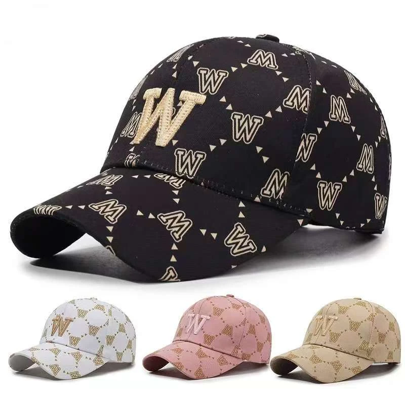 鸭舌帽夏季棒球帽遮阳帽刺绣帽子休闲时尚鸭舌帽女显脸小帽子直播