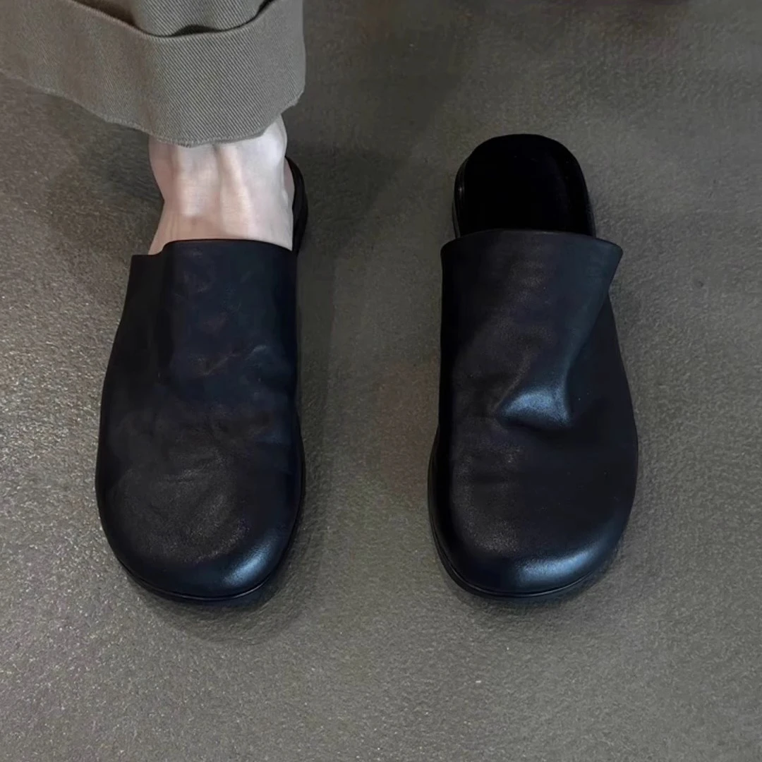 【DR品牌专柜店】法式软底包头凉女休闲百搭一脚蹬明星同款百搭鞋子