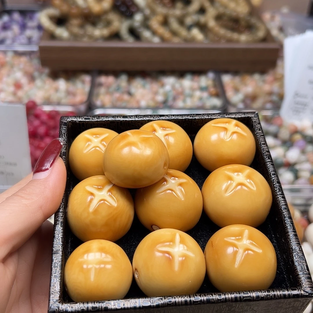 手串菩提根/象牙果瑕疵炭烤厚x宝10课有裂卡29左右