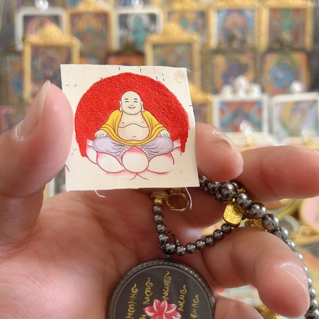 吊坠纯手绘唐卡弥五条