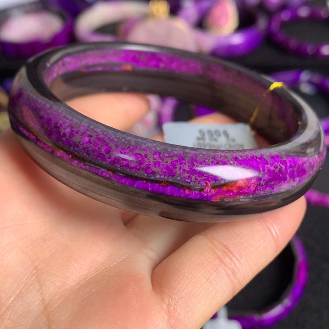 苏纪石（舒俱来）未镶嵌红丝绒手镯60+圈