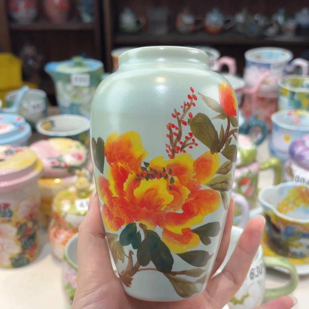 景德镇手绘高温釉下彩陶瓷茶具