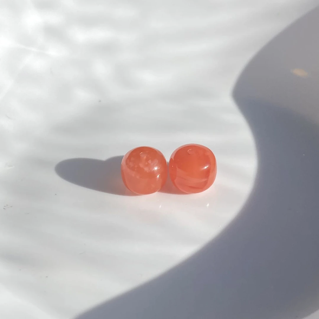 【佳哥严选】J91439-川料南红樱桃红对珠-8mm+