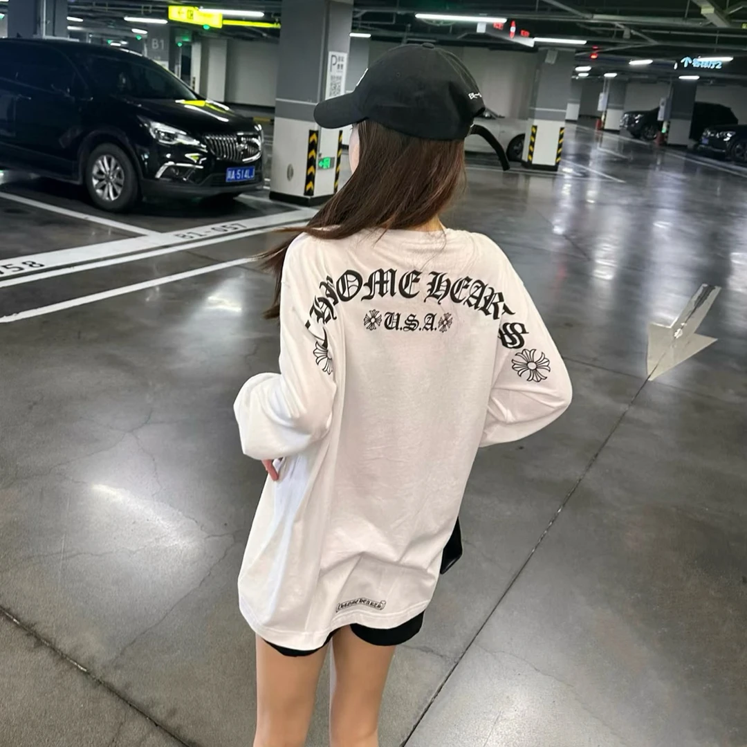LL～圆领梵文印花百搭套头T恤