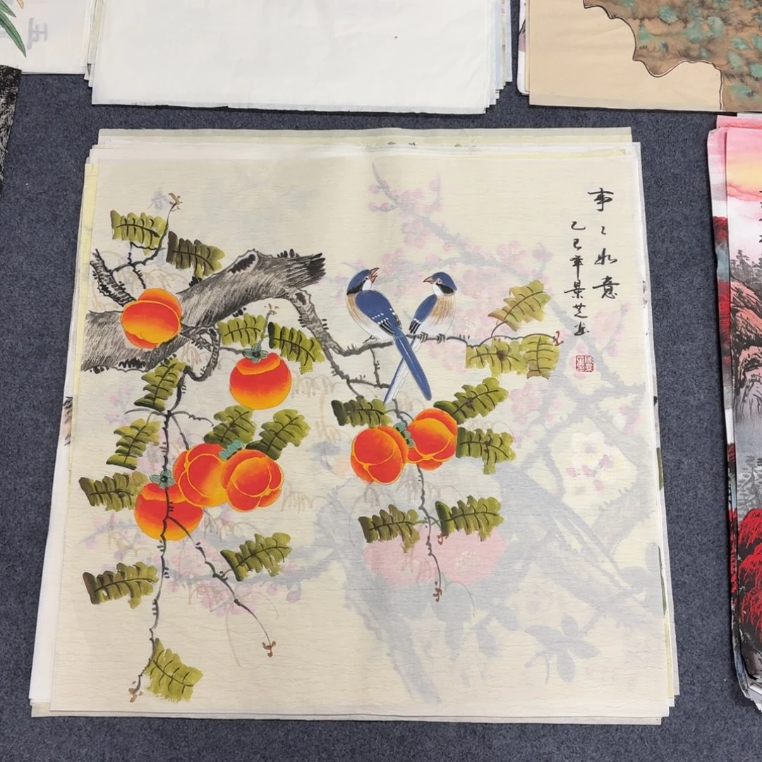 国画68×68手绘画画画