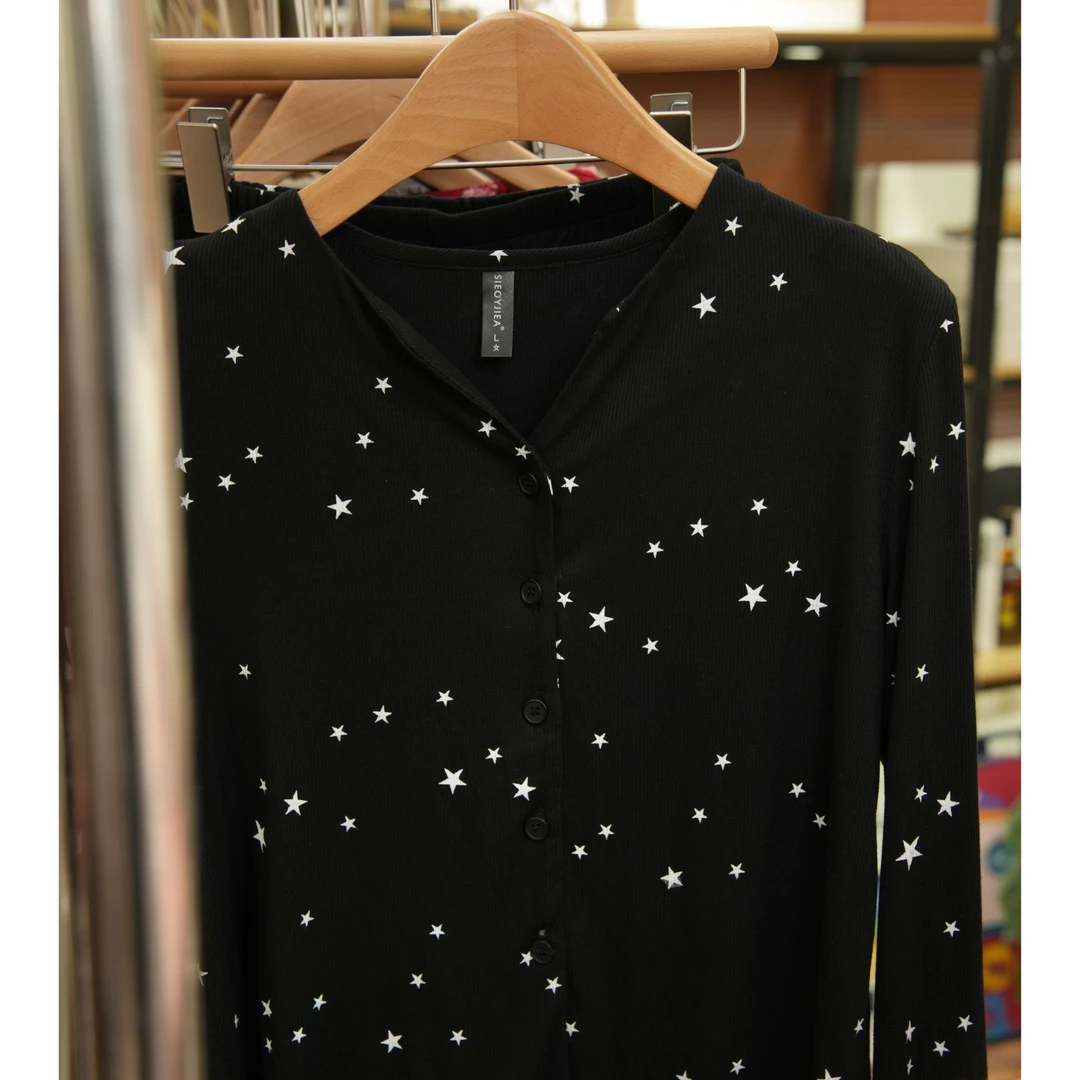 Sleep Password【黑色费尔岛星星】小众设计潮牌莫代尔可外穿家居服