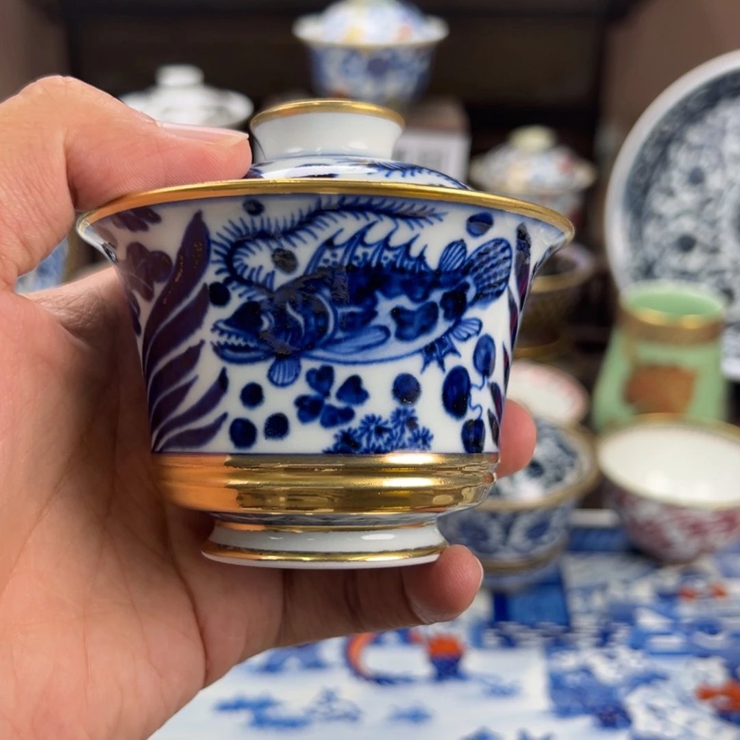 多***爷瓷片景德镇手工手绘陶瓷