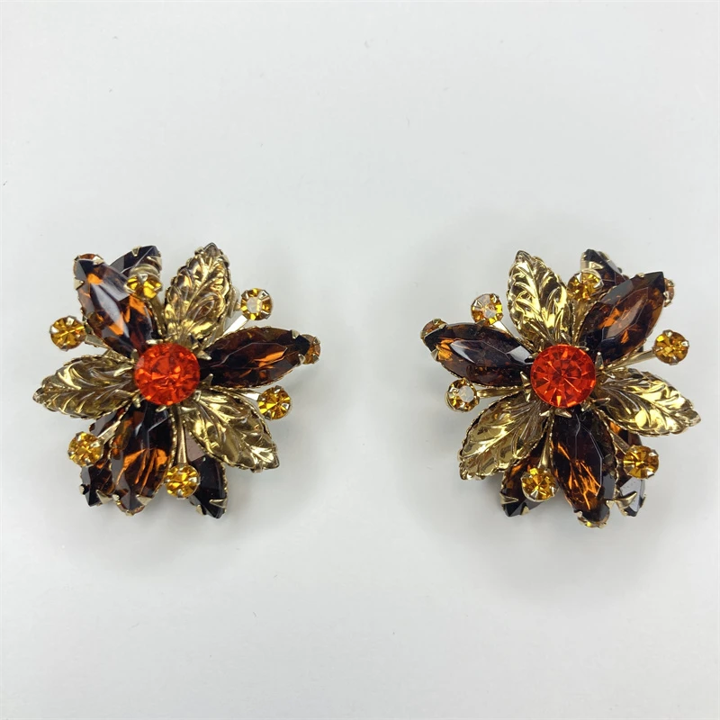 合金耳饰 无标judylee琉璃花朵耳环1-12【2070106-085】