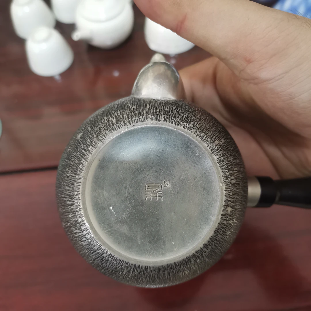手工锤纹侧把煮茶壶