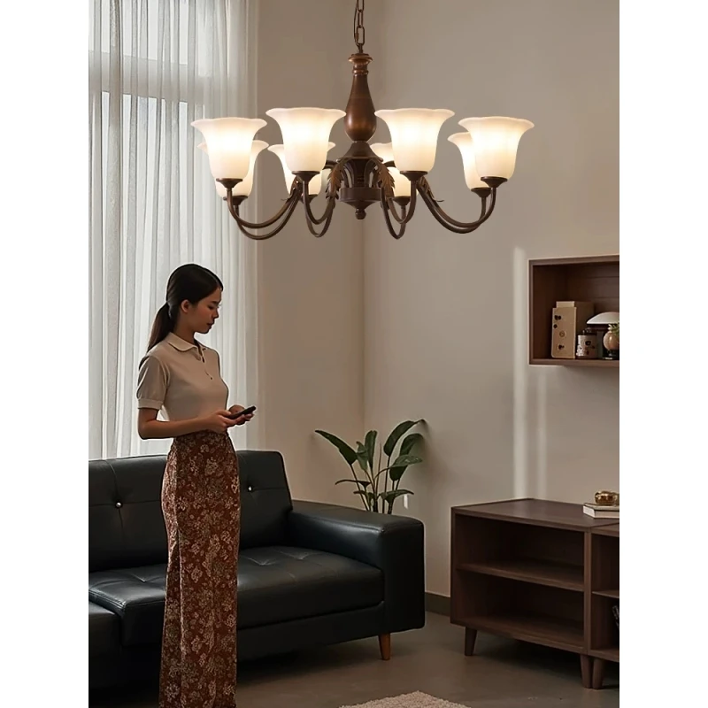 法式中古风客厅吊灯美式复古vintage餐厅灯美拉德高级感主卧室灯