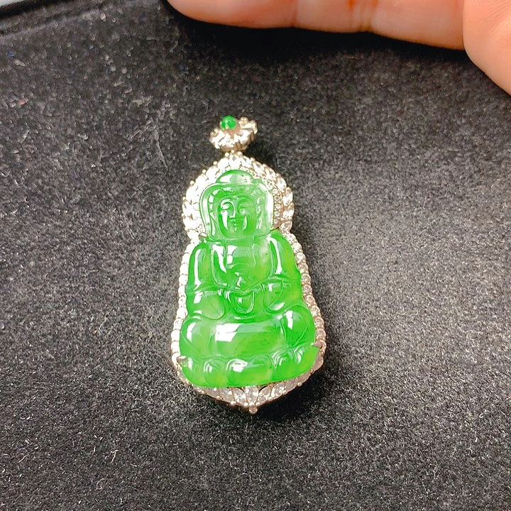 【闪购商品】翡翠银S925镶嵌颈饰翡翠